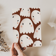 Lataa kuva Galleria-katseluun, Halloween Kummitus Postikortti – Suloinen Syystervehdys