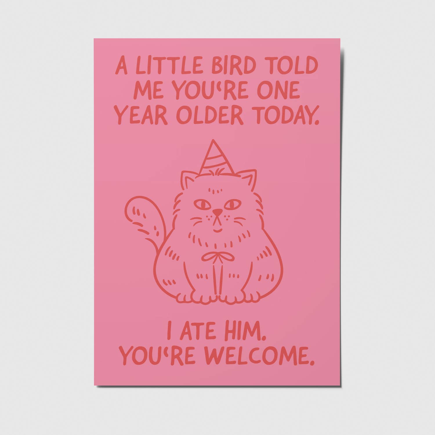 Card: "A little bird told me"