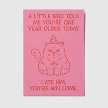 Lataa kuva Galleria-katseluun, Kortti: "A little bird told me"
