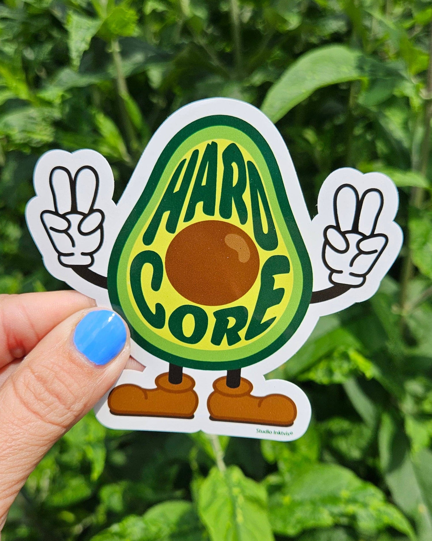 Hard Core Avocado - Vinyl Sticker