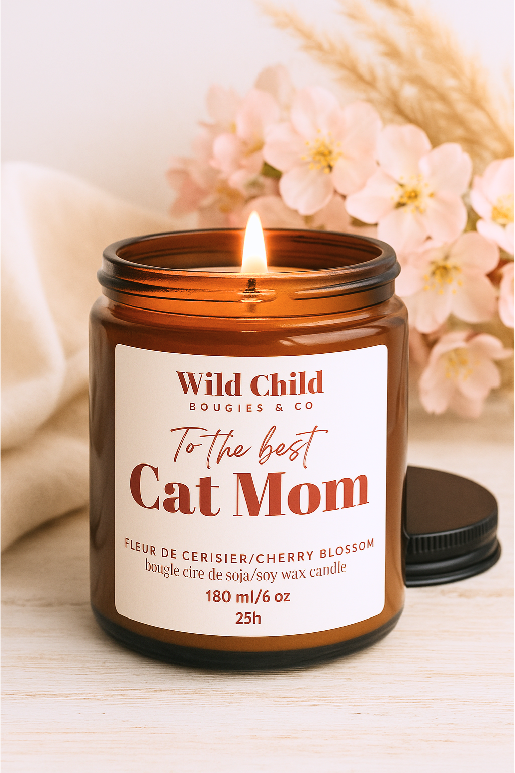 Cat Mom – Hand-poured scented candle