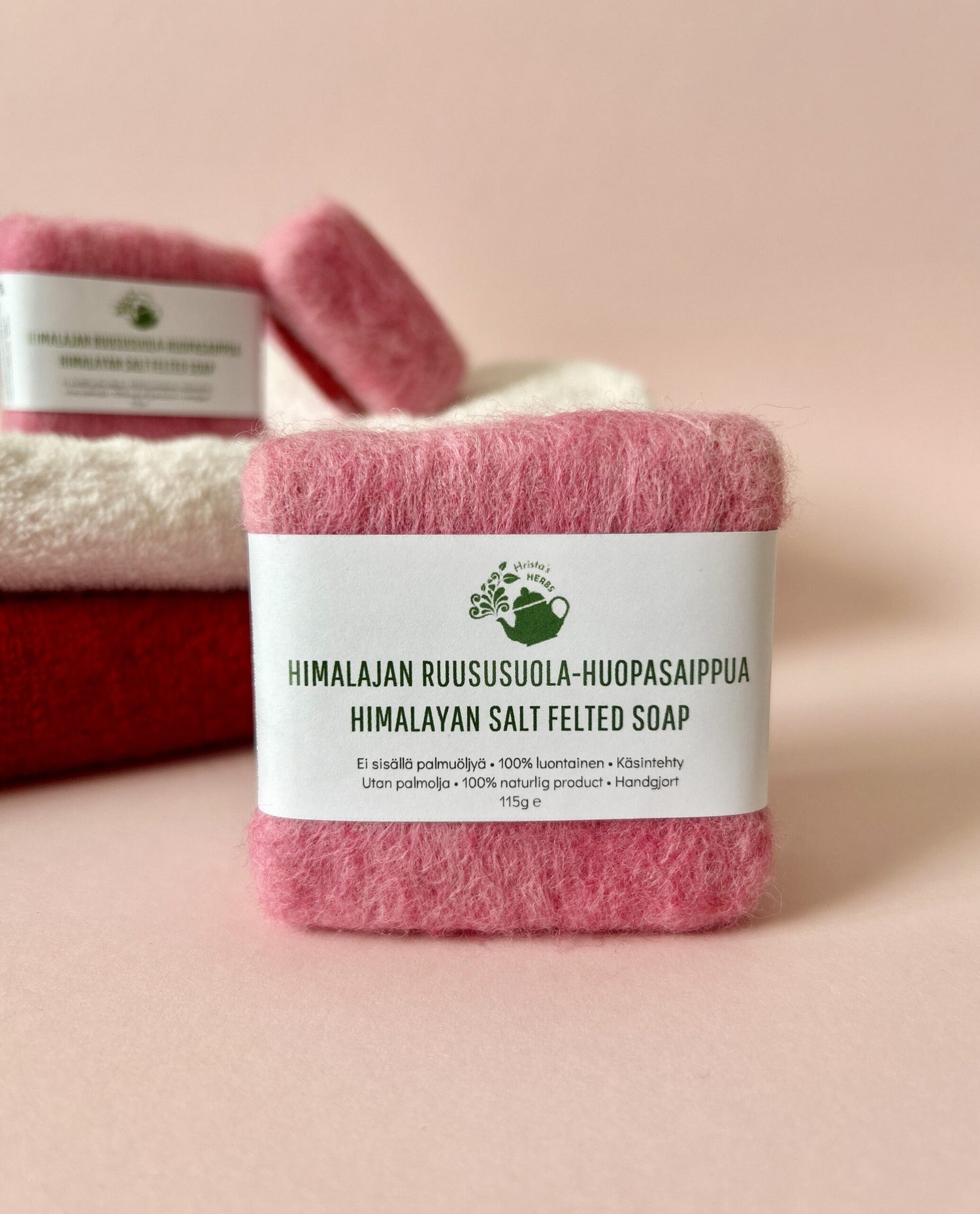 Himalayan Rose Salt Felted Soap