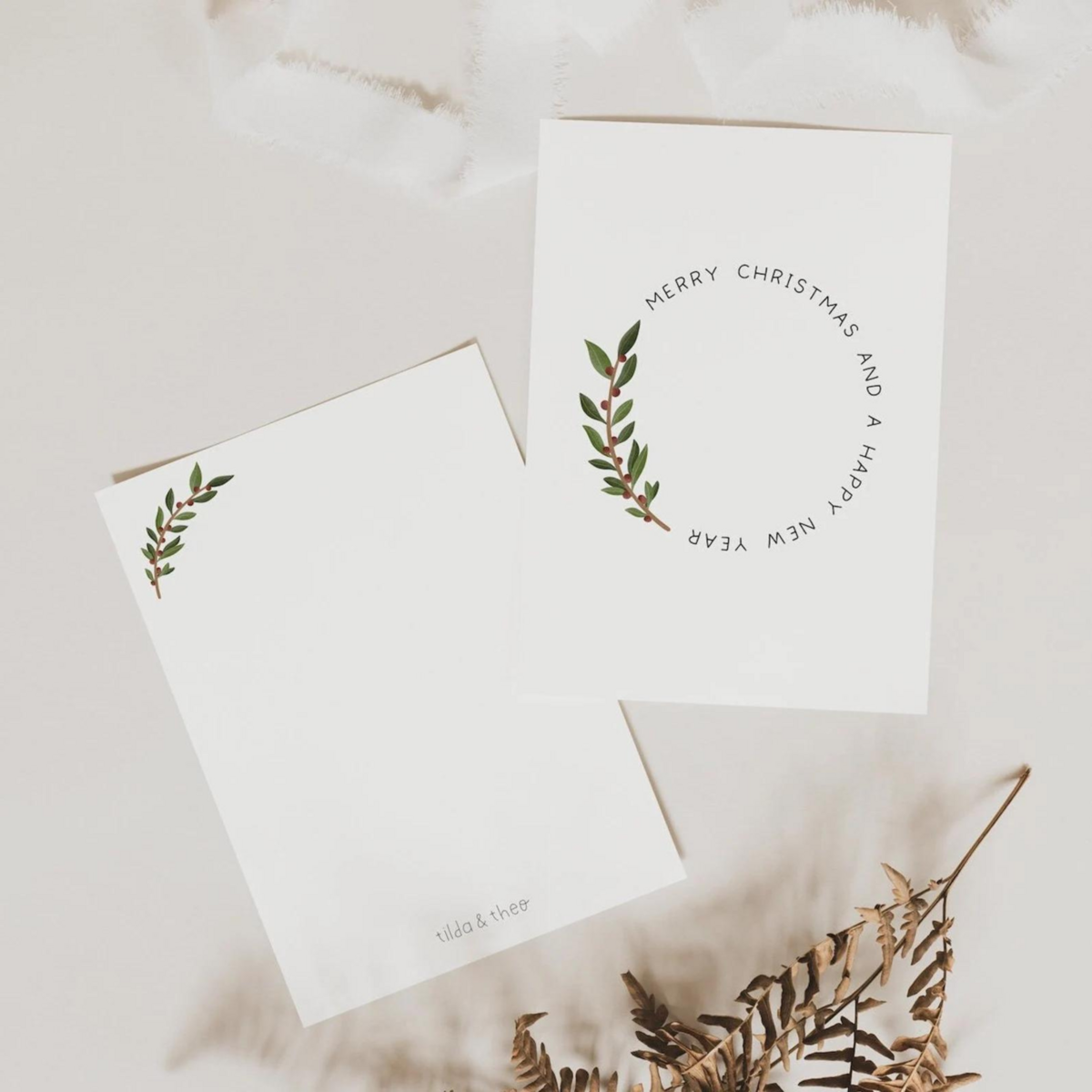 Christmas card Wreath – Merry Christmas
