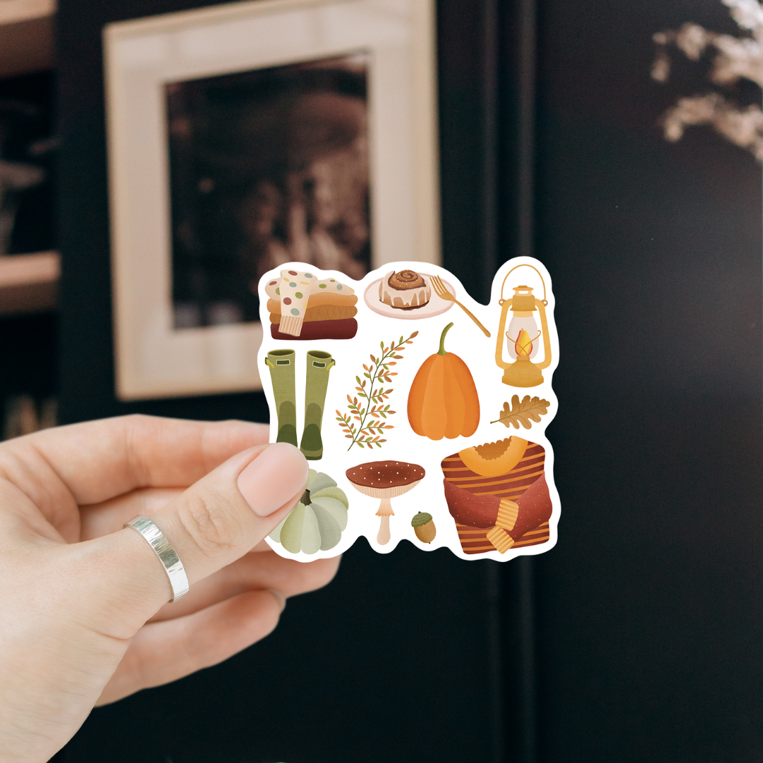 Hygge Autumn - Waterproof Vinyl Stickers