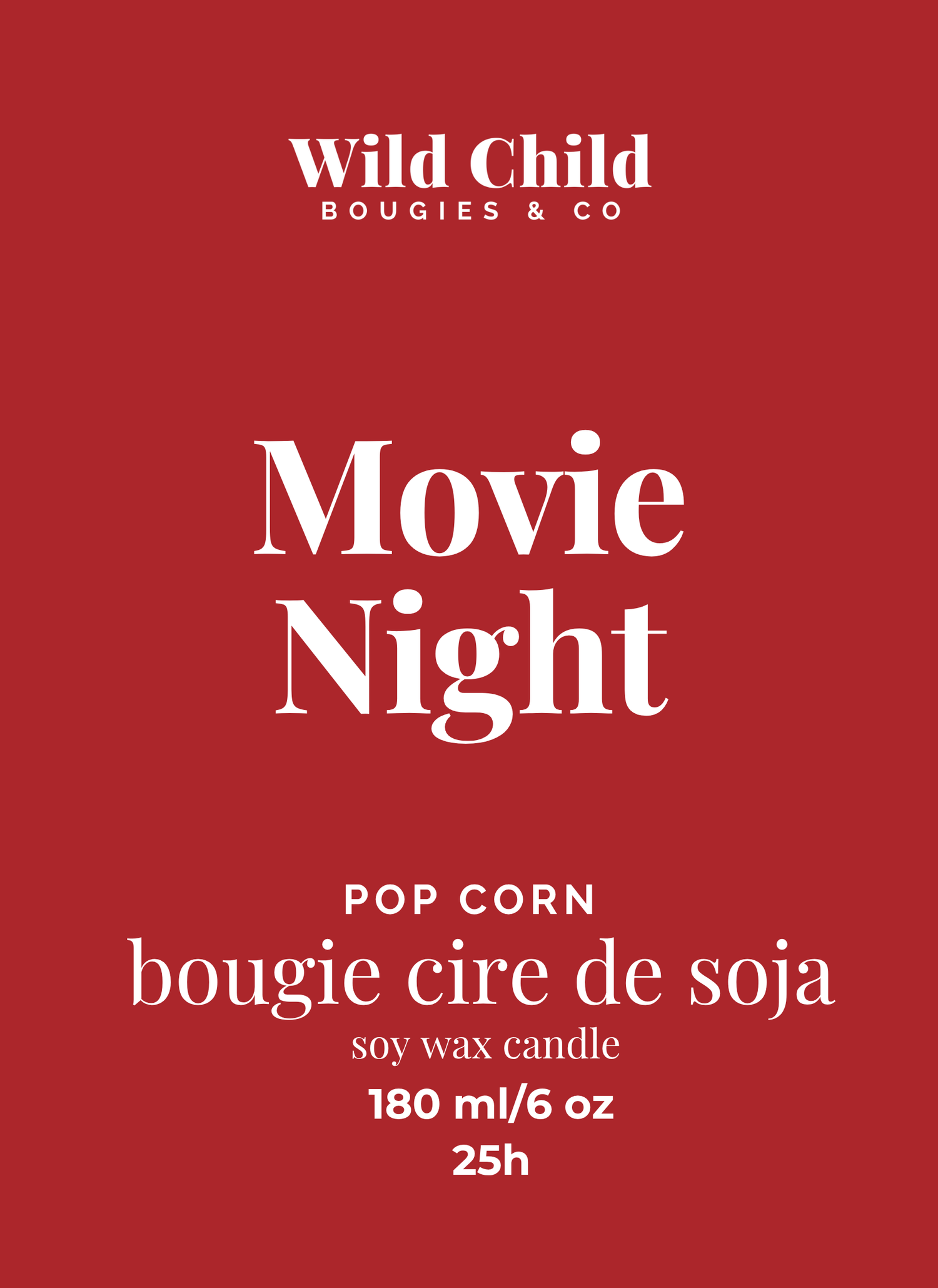 Popcorn Scented Candle – Authentic Movie Night at Home (25h)