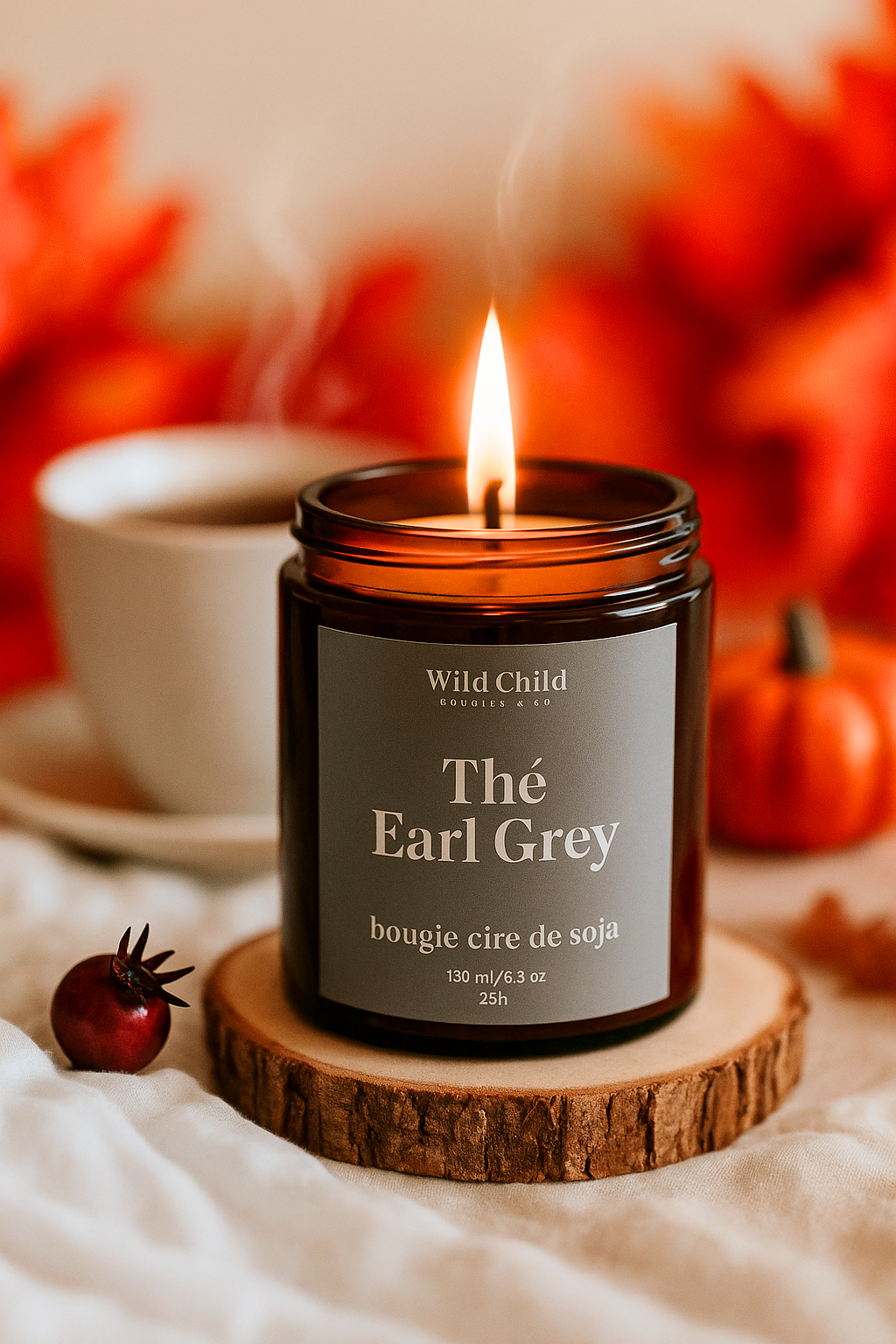 Earl Grey Tea Scented Candle – A Refined Tea Moment for Your Home (25h)