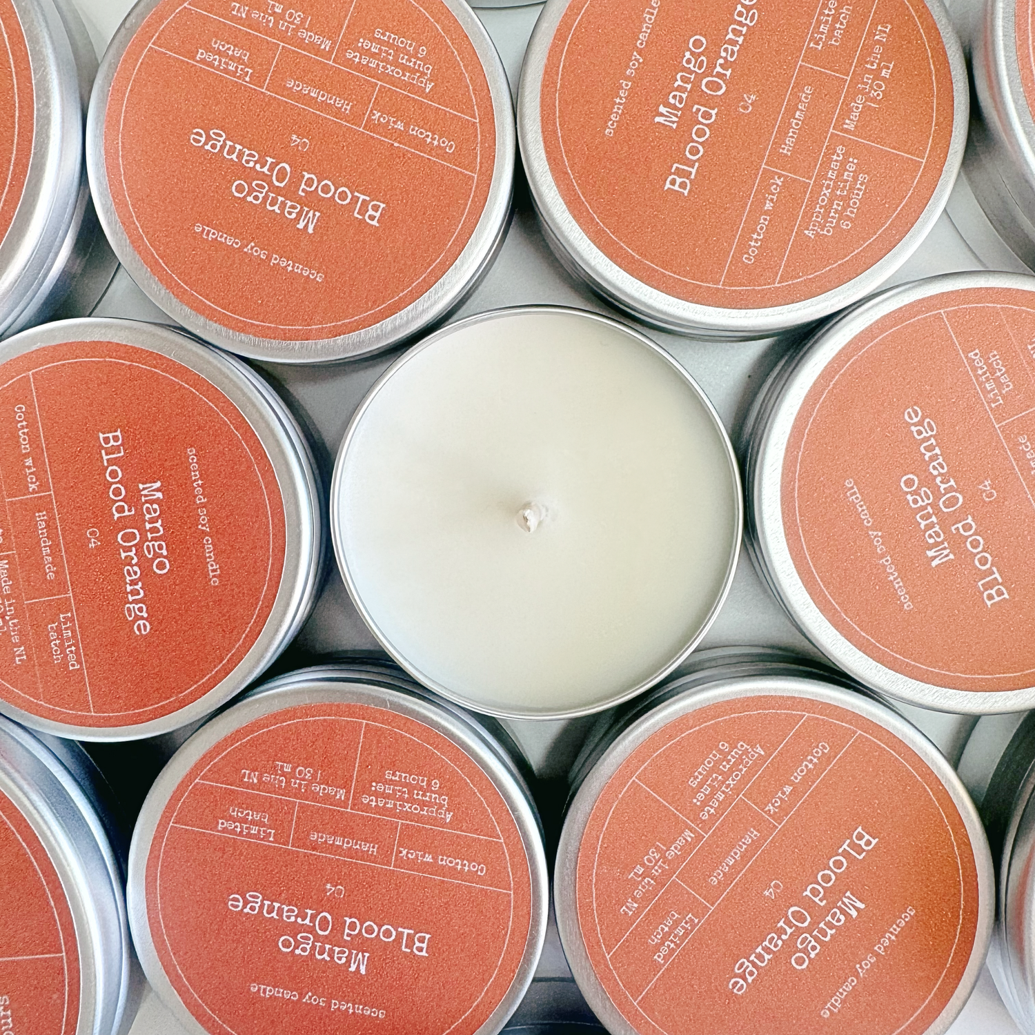 Soy Wax Tea Light: Mango & Blood Orange