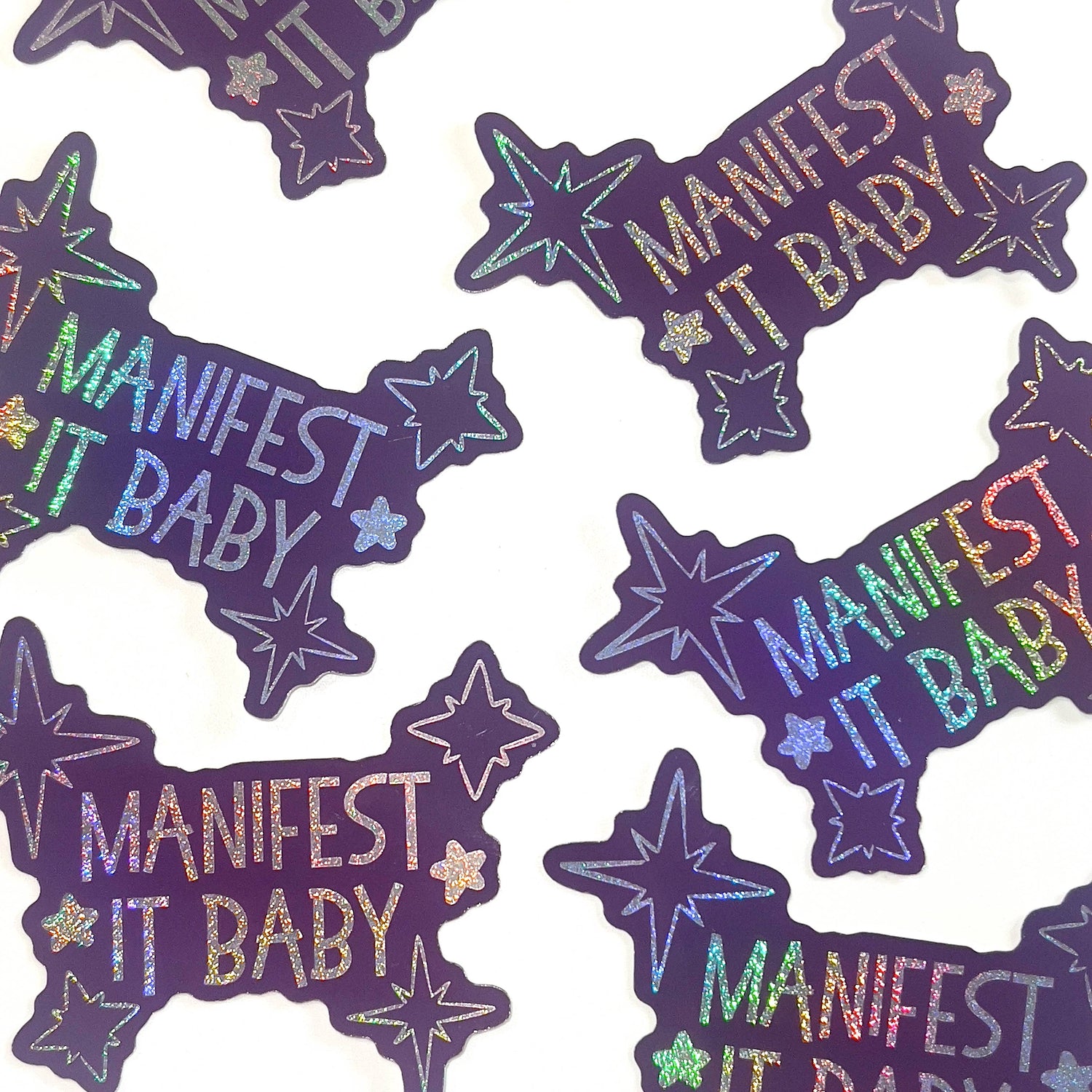 Manifest it baby – Glitter vinyl sticker