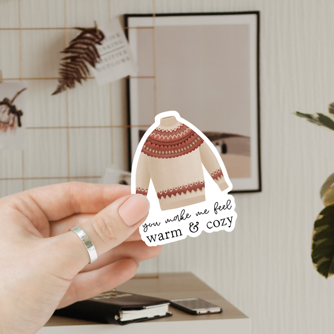 Warm & Cozy Sweater - Waterproof Vinyl Sticker