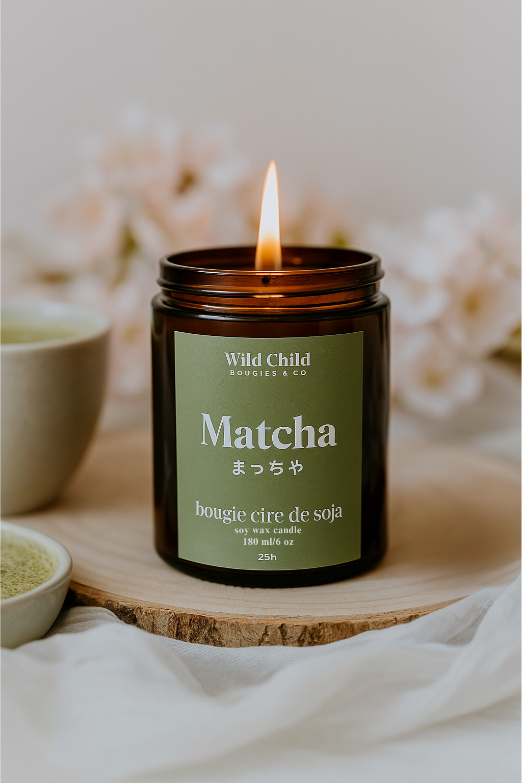 Matcha Scented Candle – Fresh and Relaxing 25h