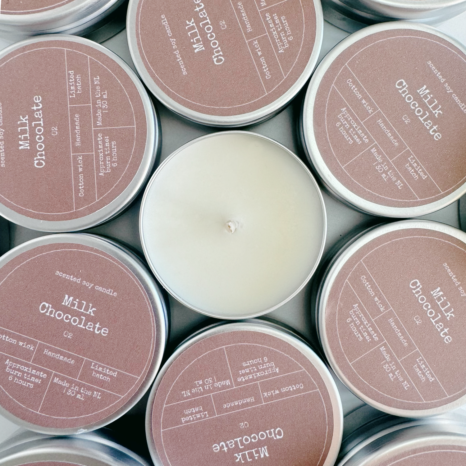 Soy Wax Tealight Candle: Milk Chocolate