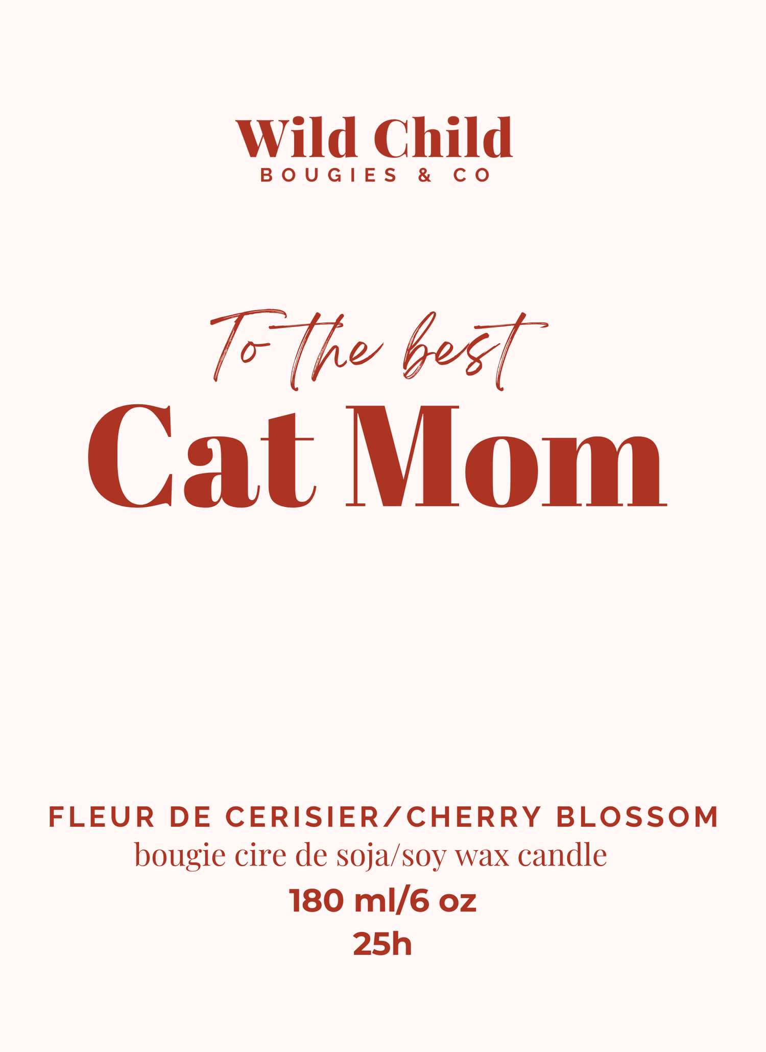 Cat Mom – Hand-poured scented candle