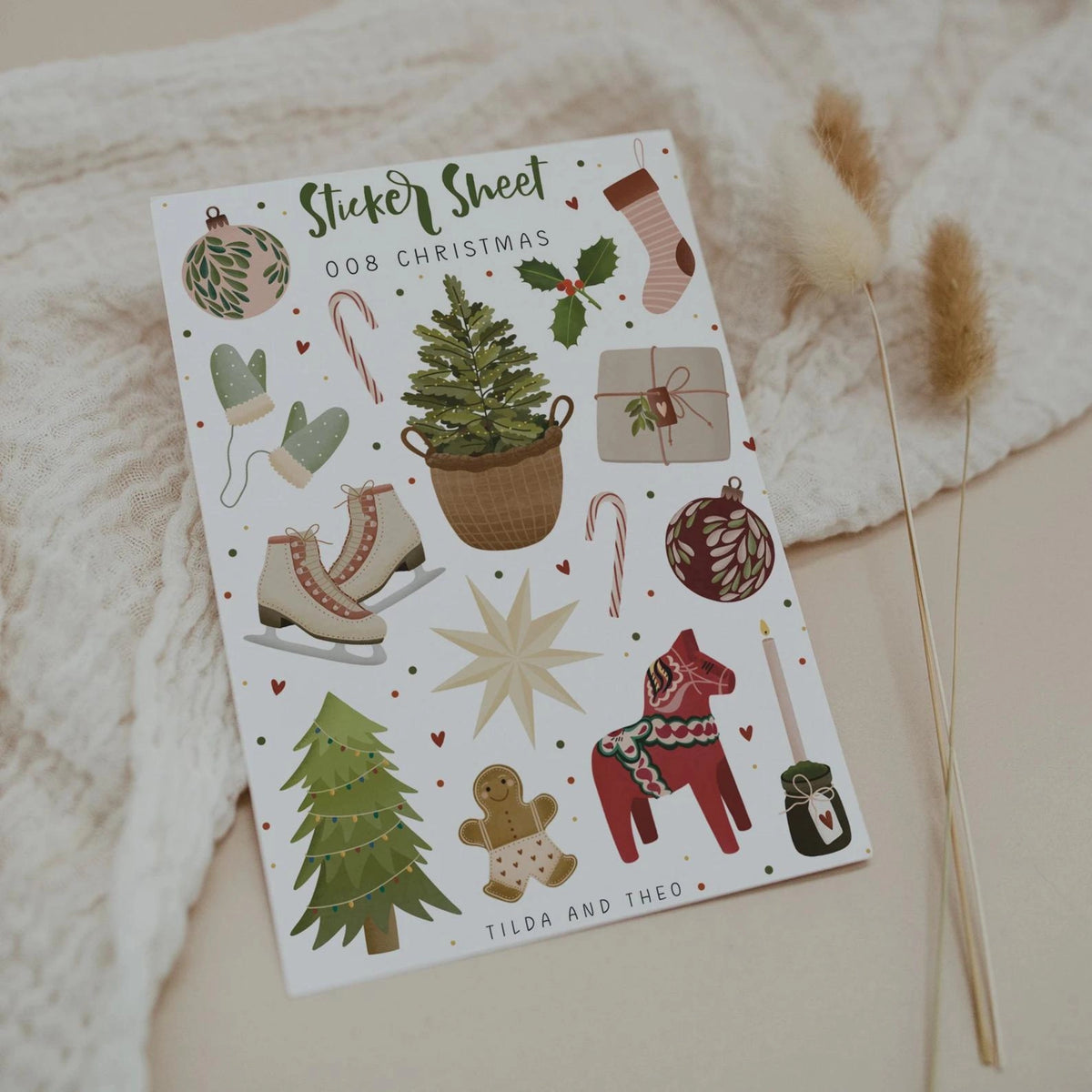 Christmas Sticker Sheet – Decorate Gifts and Calendars