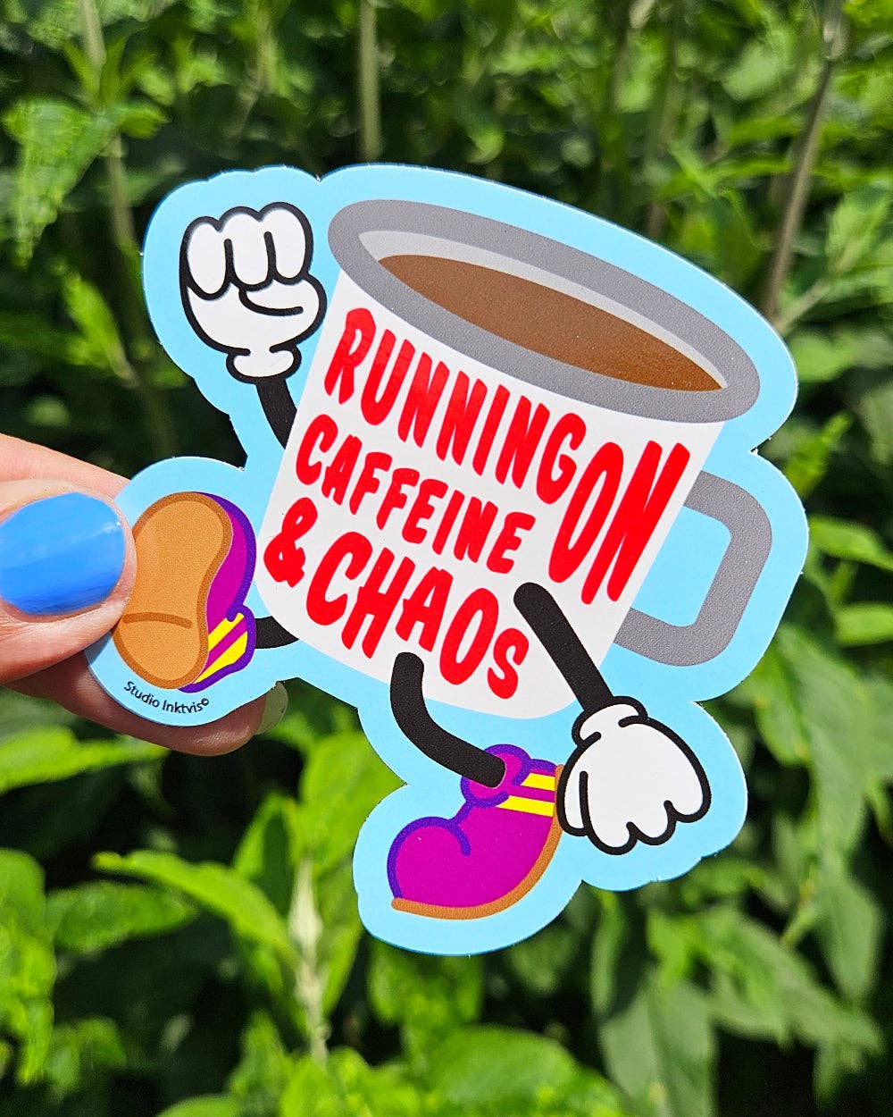Running on Caffeine & Chaos Vinyl Decal