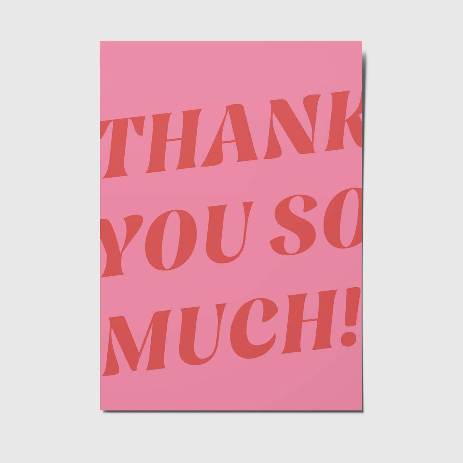 Card: "Thank you so much"