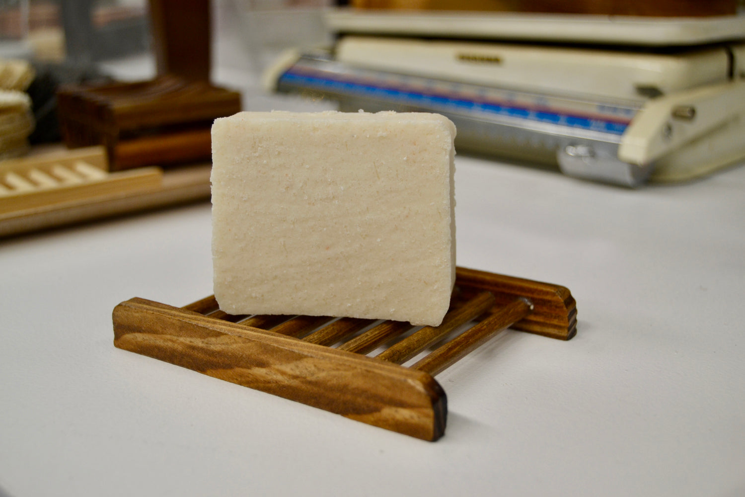 Wooden soap dish