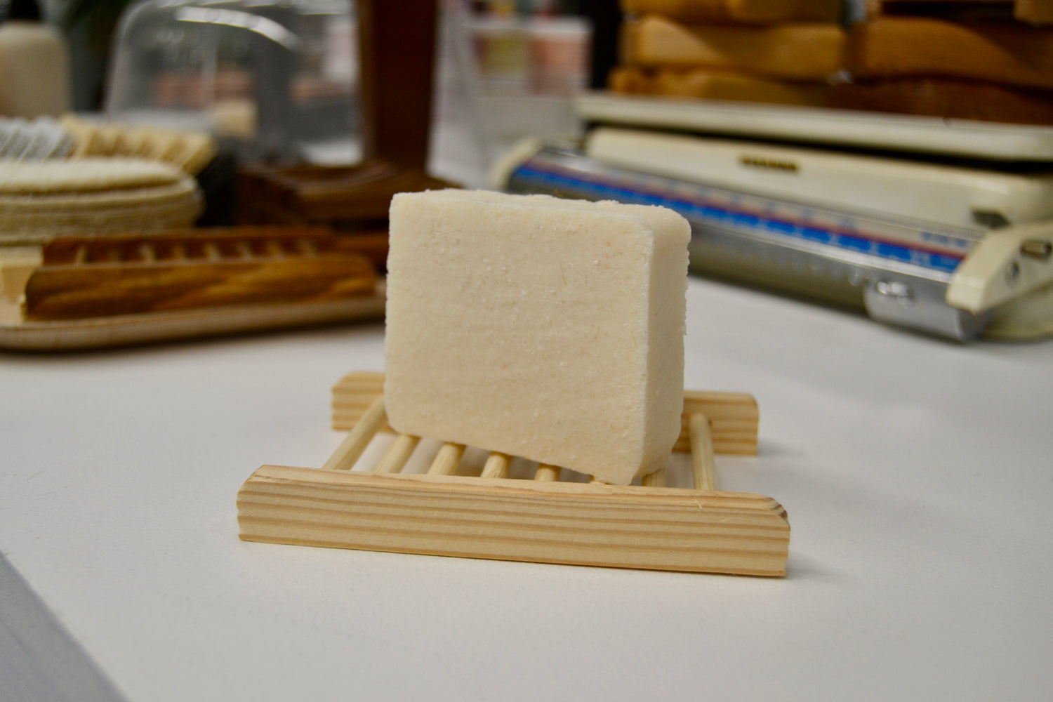 Wooden soap dish