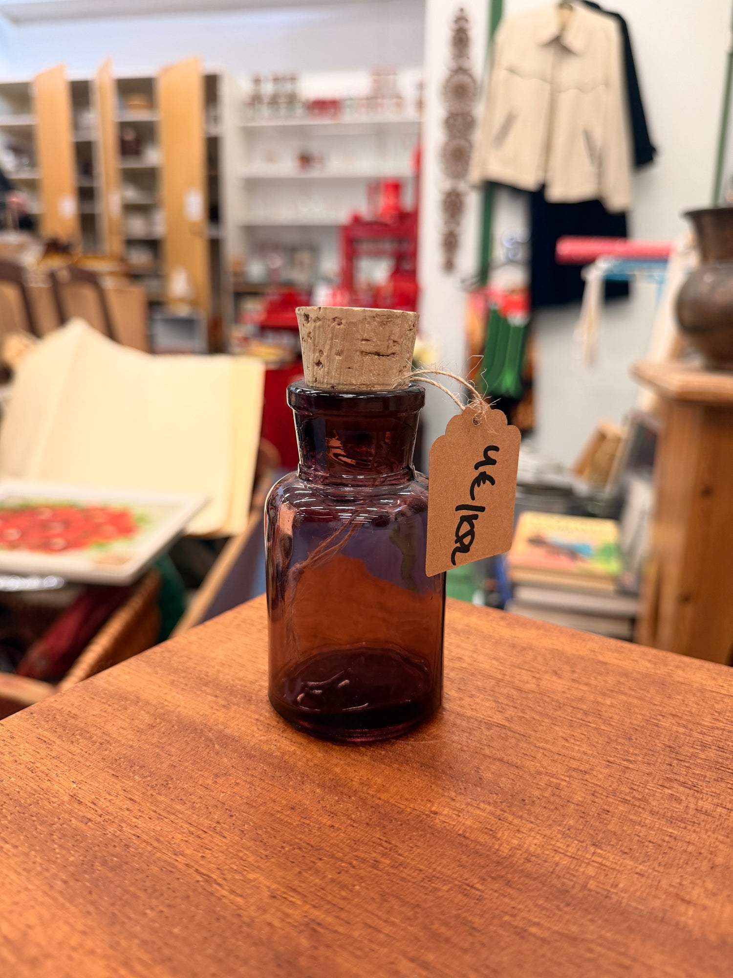 Small Purple Glass Bottle