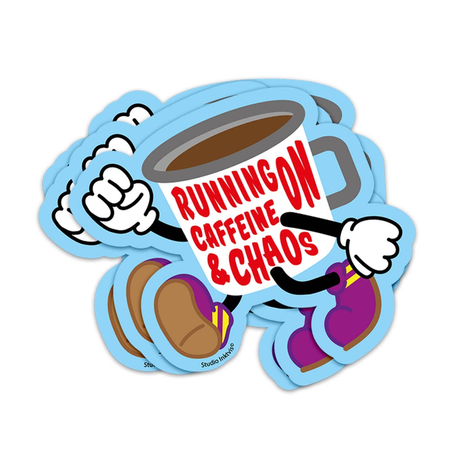 Running on Caffeine & Chaos Vinyl Decal