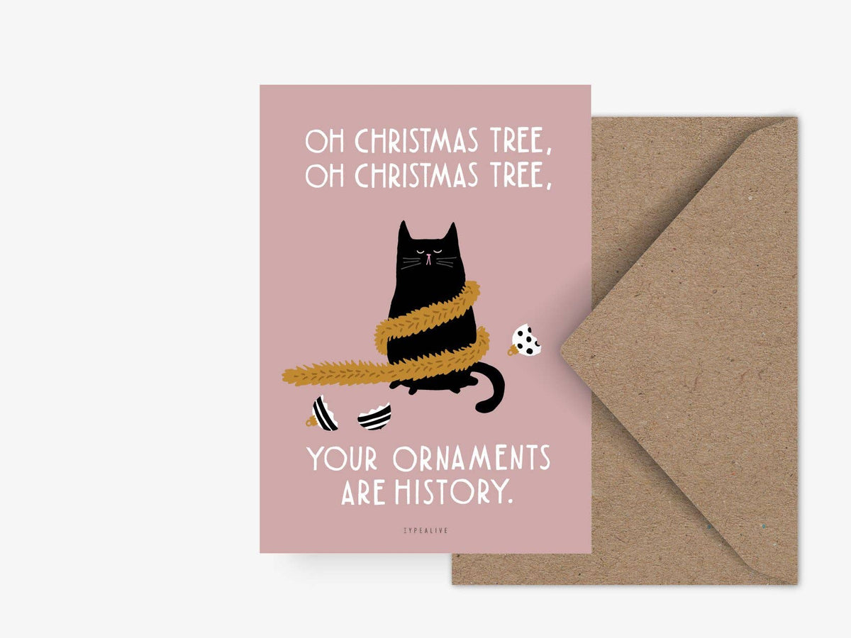 Postcard Christmas Cat No. 1 – Sweet Christmas Greeting