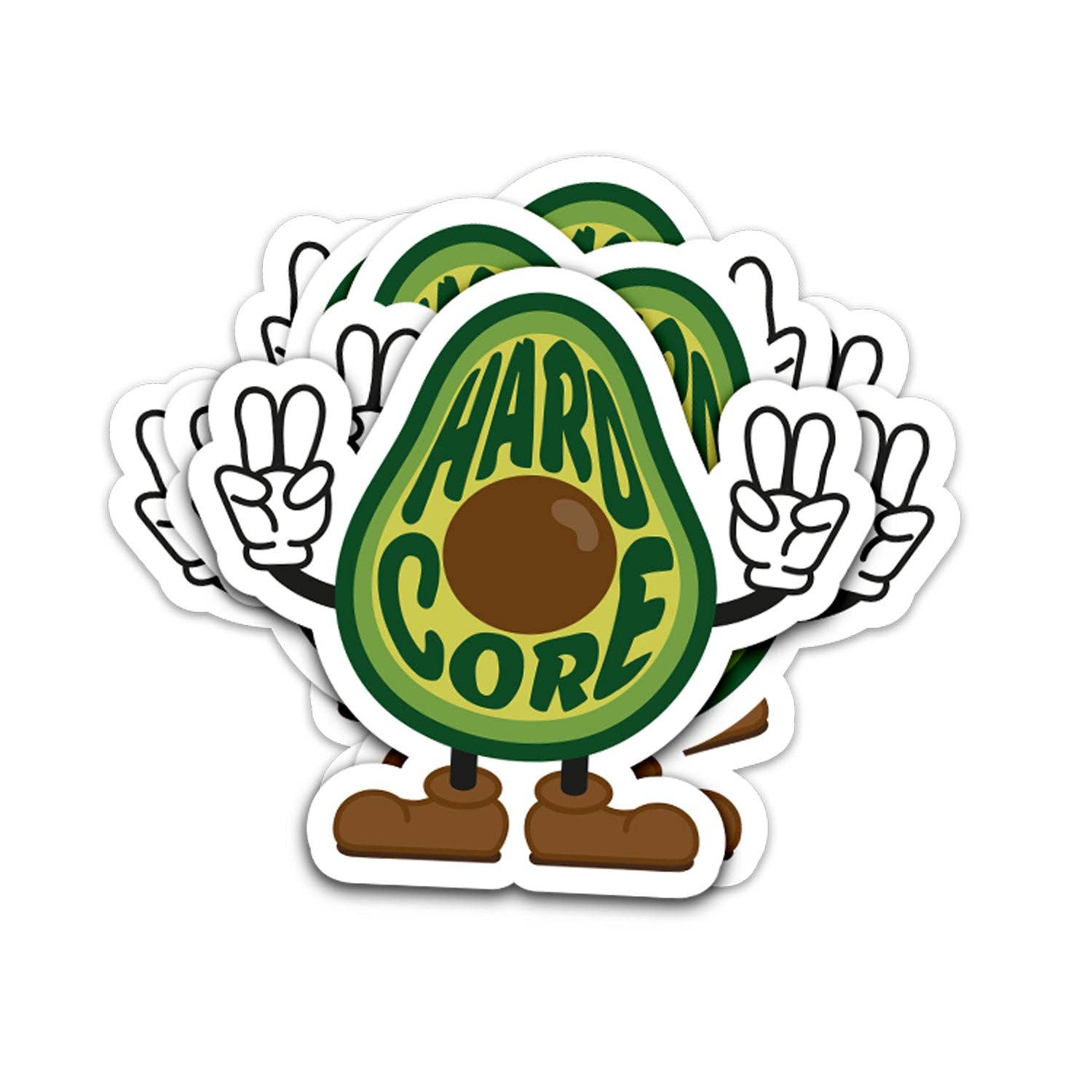 Hard Core Avocado - Vinyl Sticker