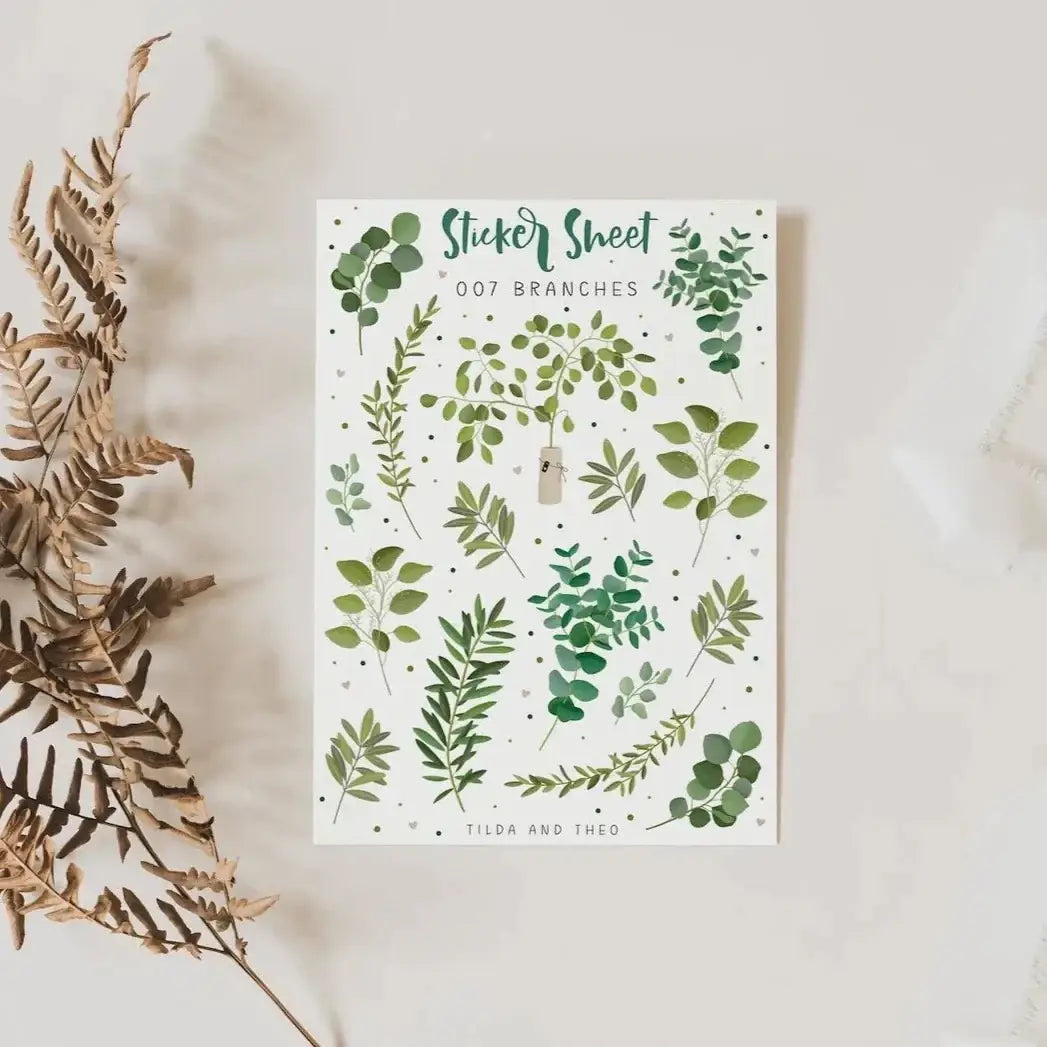 Eucalyptus Sticker Sheet – Decorate Calendars and Gifts