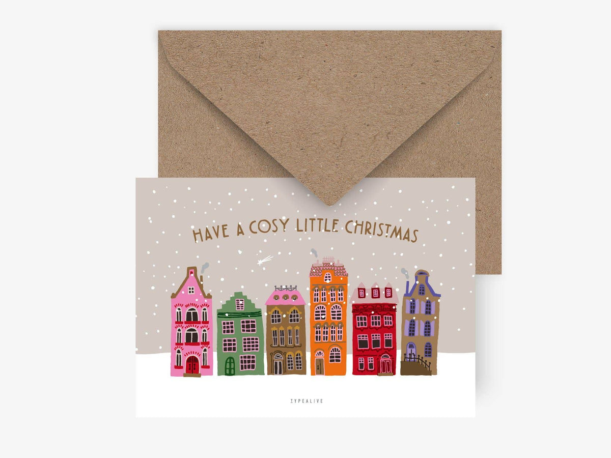 Christmas Card Christmas Houses – Idyllic Winter Atmosphere
