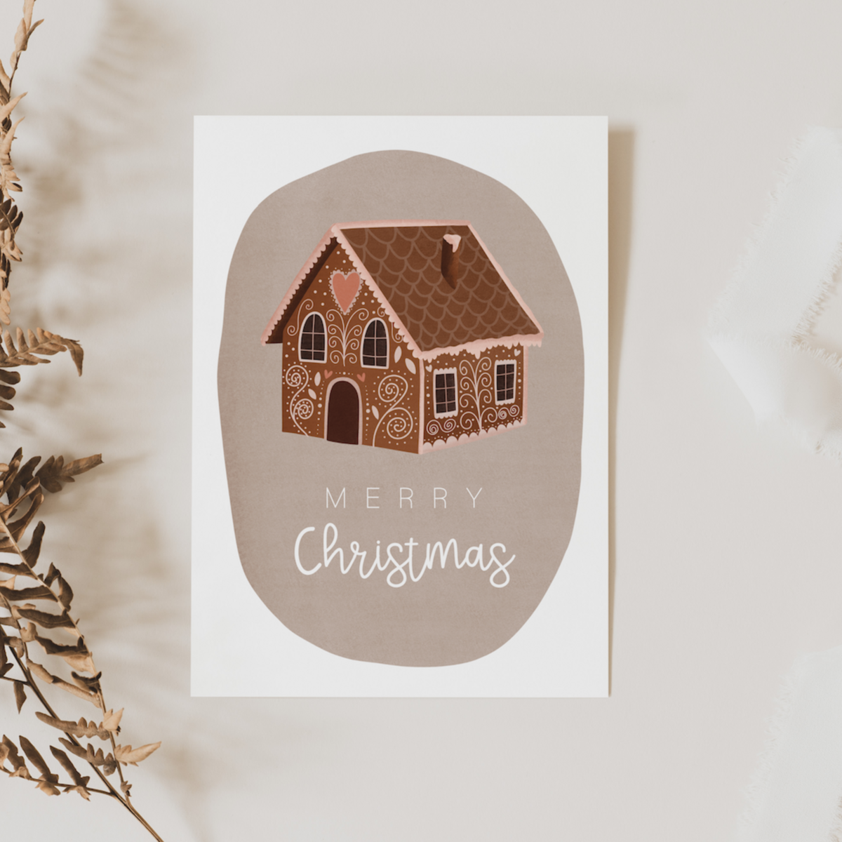 Gingerbread House Christmas Card – A Lovely Greeting