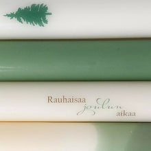 Lataa kuva Galleria-katseluun, Mietelausekruunukynttilät &quot;Rauhallista joulun aikaa&quot;

