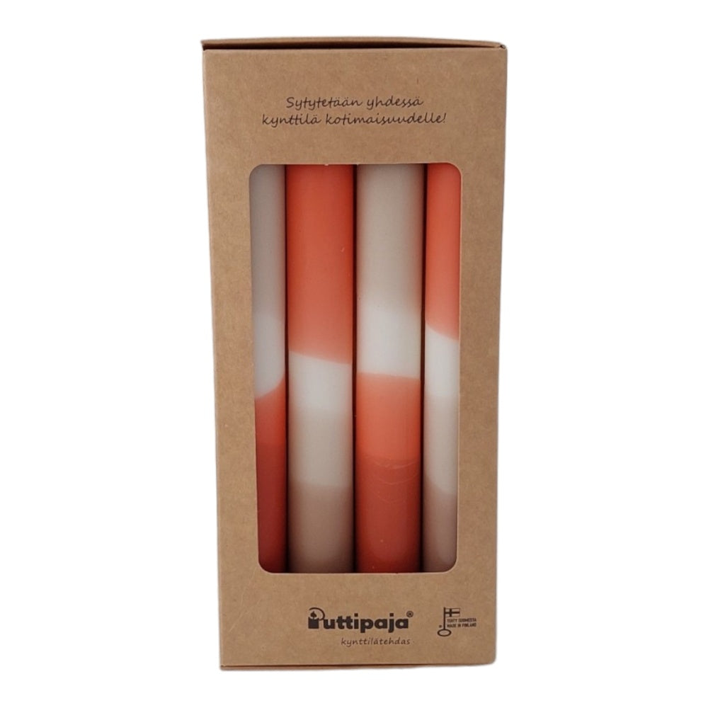 Dip Dye Taper Candles - powder/terracotta/cognac