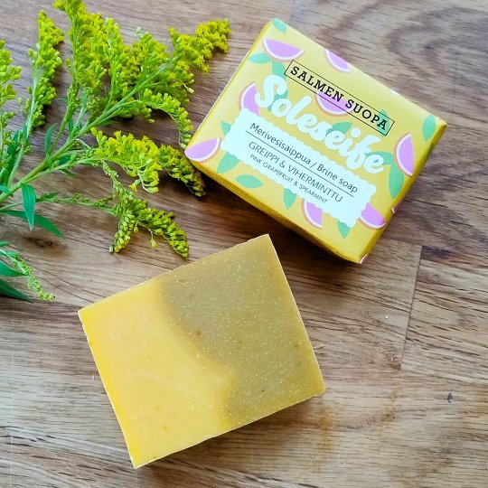 Grapefruit & Spearmint Soleseife – Bar Soap with Sea Salt