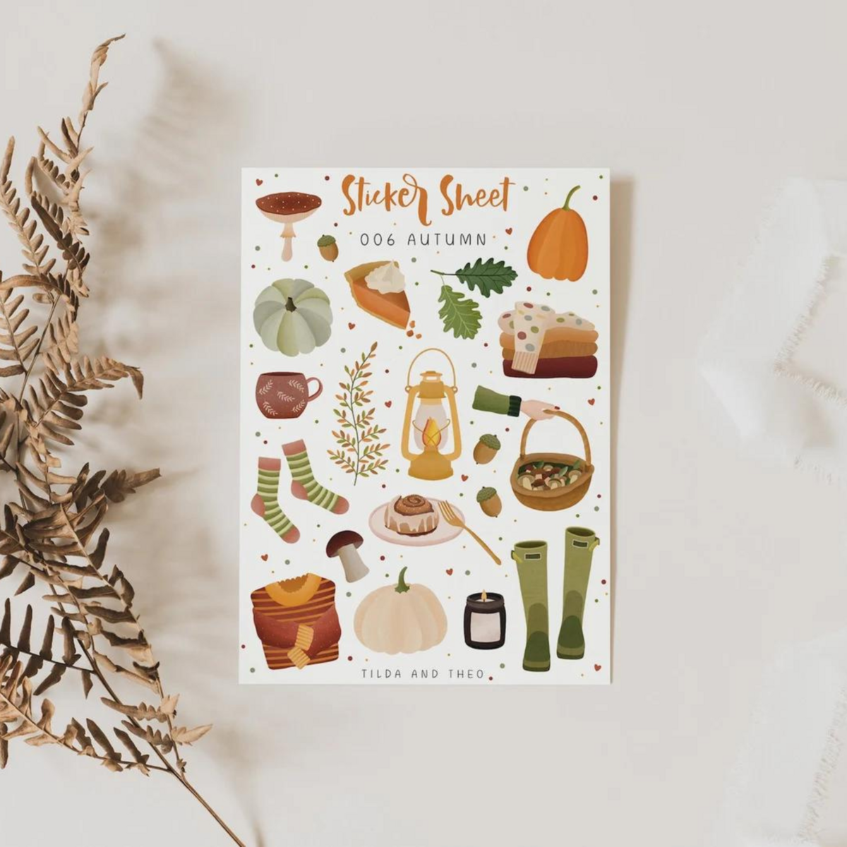 Autumn Sticker Sheet – Decorate Gifts and Calendars