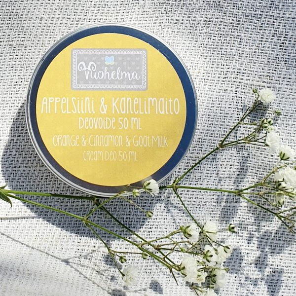 Deodorant cream, orange & cinnamon milk