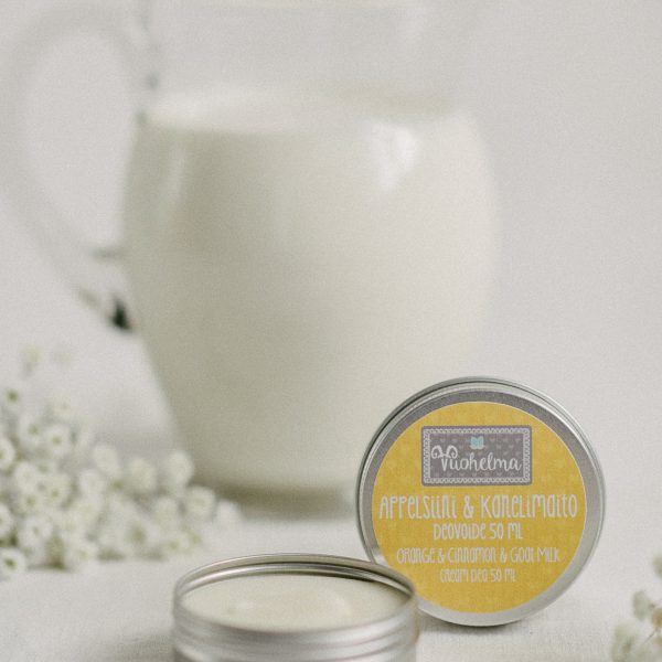 Deodorant cream, orange & cinnamon milk